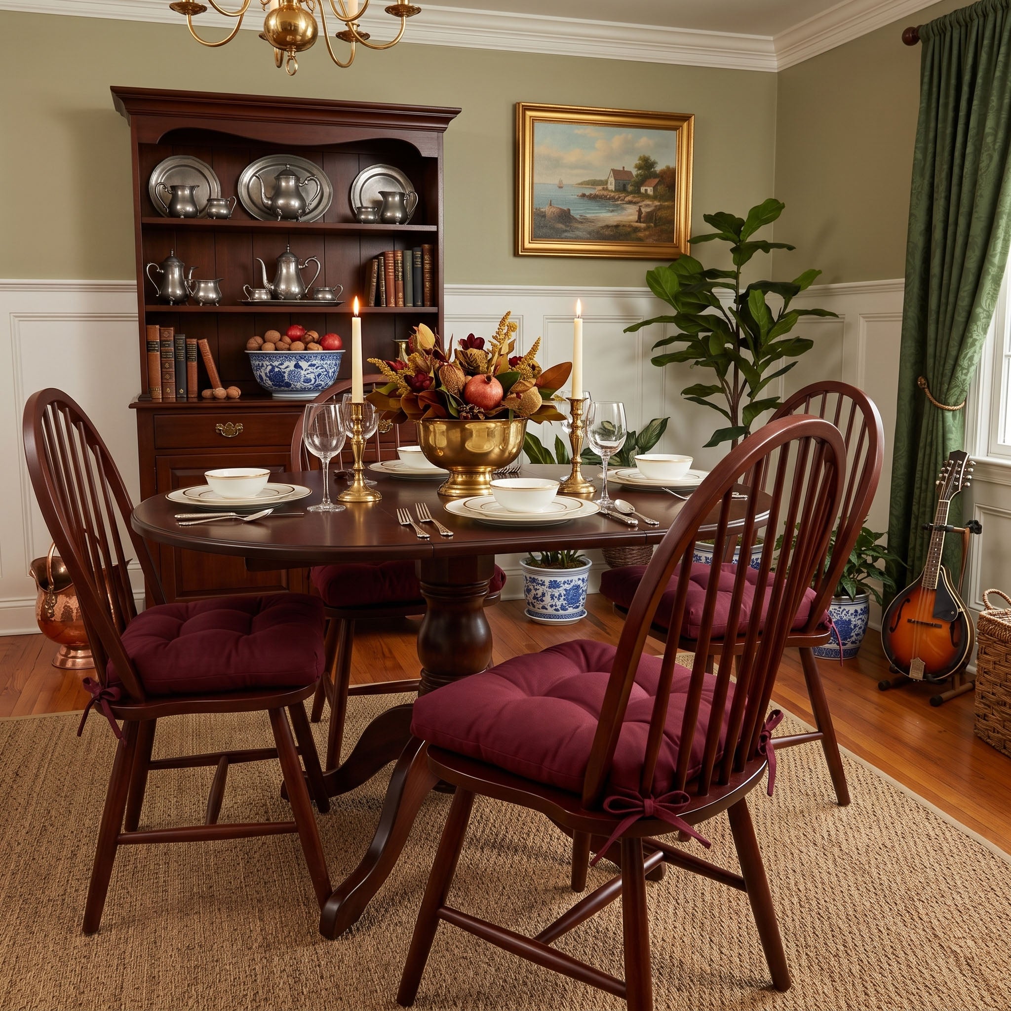 Cotton Duck Wine Extra-Thick Chair Pad
