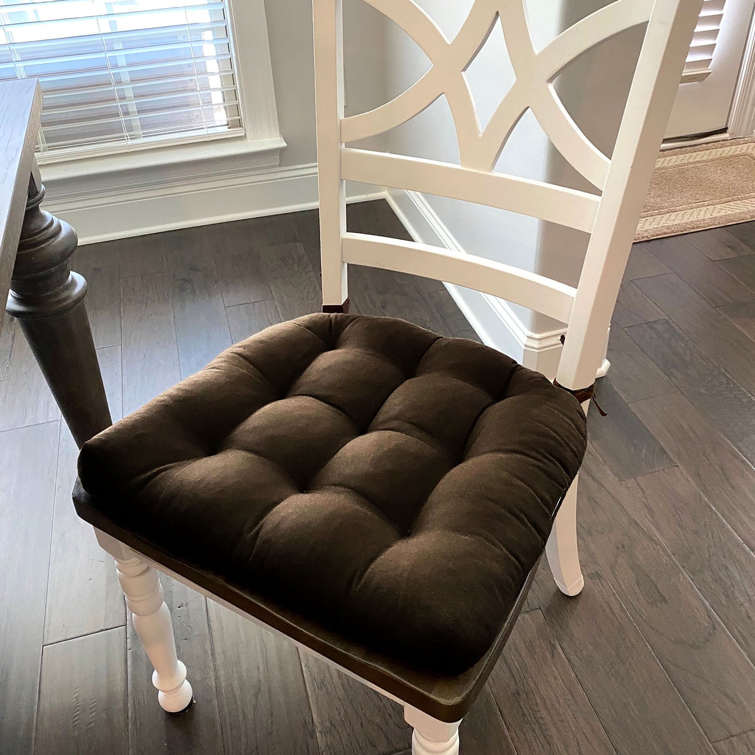 Hypo - Allergenic Natural Cotton Brown Kitchen Chair Pads