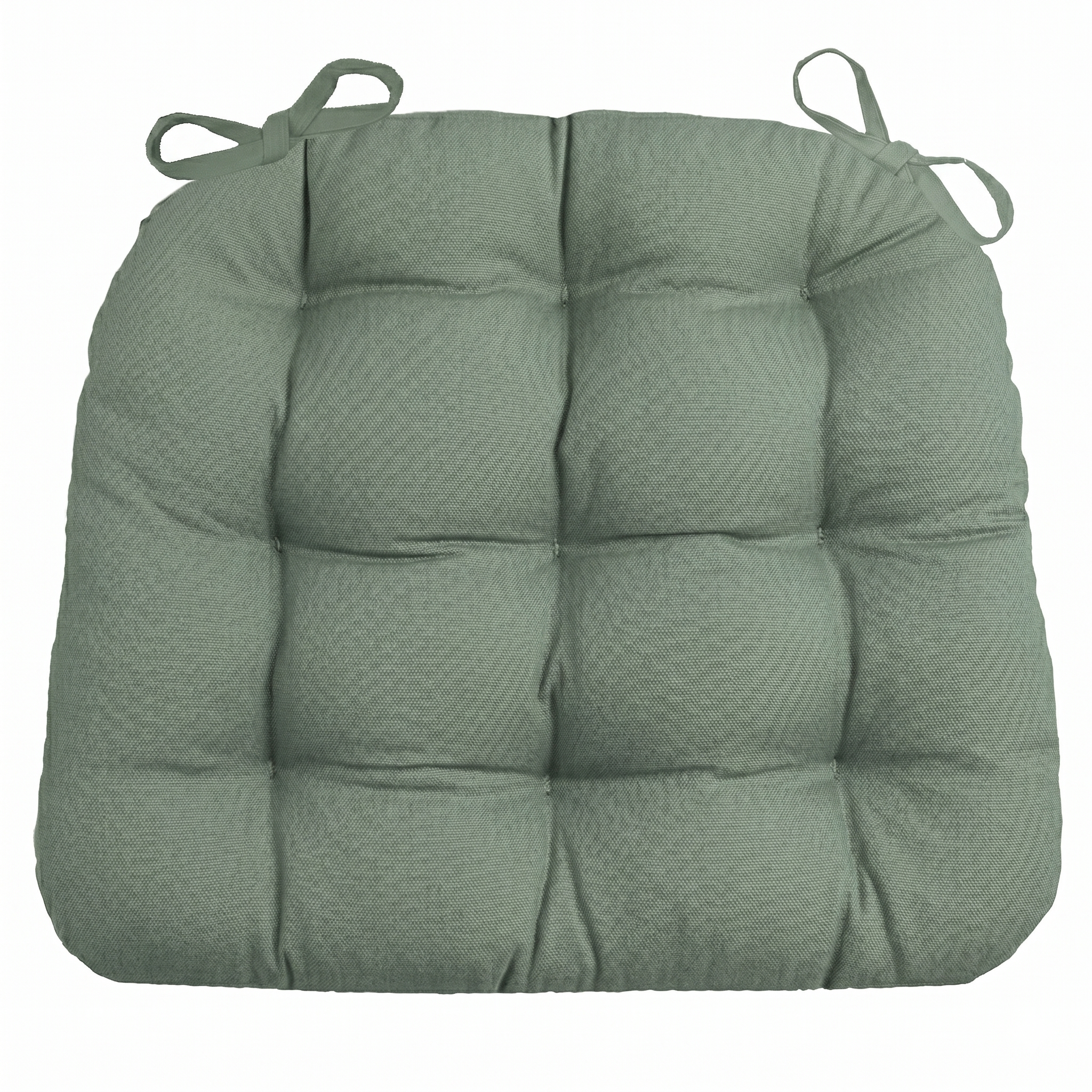 Cotton Duck Thyme Green Solid Color Dining Chair Pads  - Made in USA - 100% Cotton - Machine Washable (Copy)