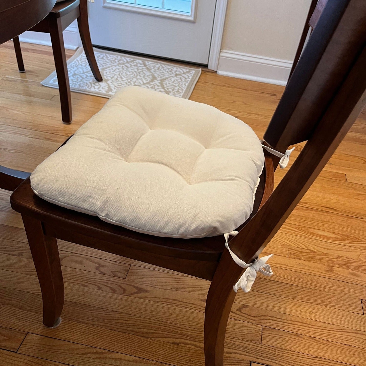 Cotton Duck Natural Solid Color Industrial Chair Cushions - Latex Foam –  Barnett Home Decor