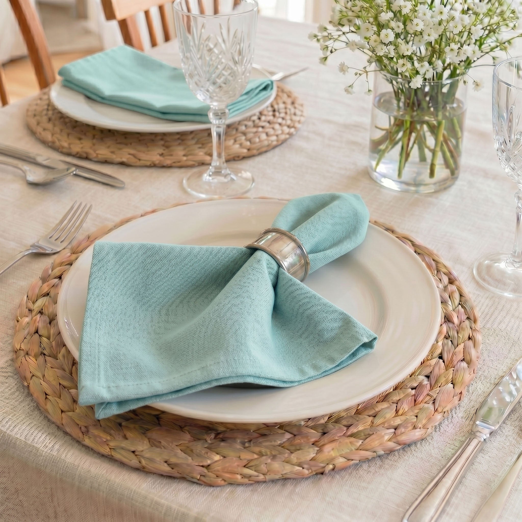 Cotton Duck Spa Cloth Napkins - Set of 8