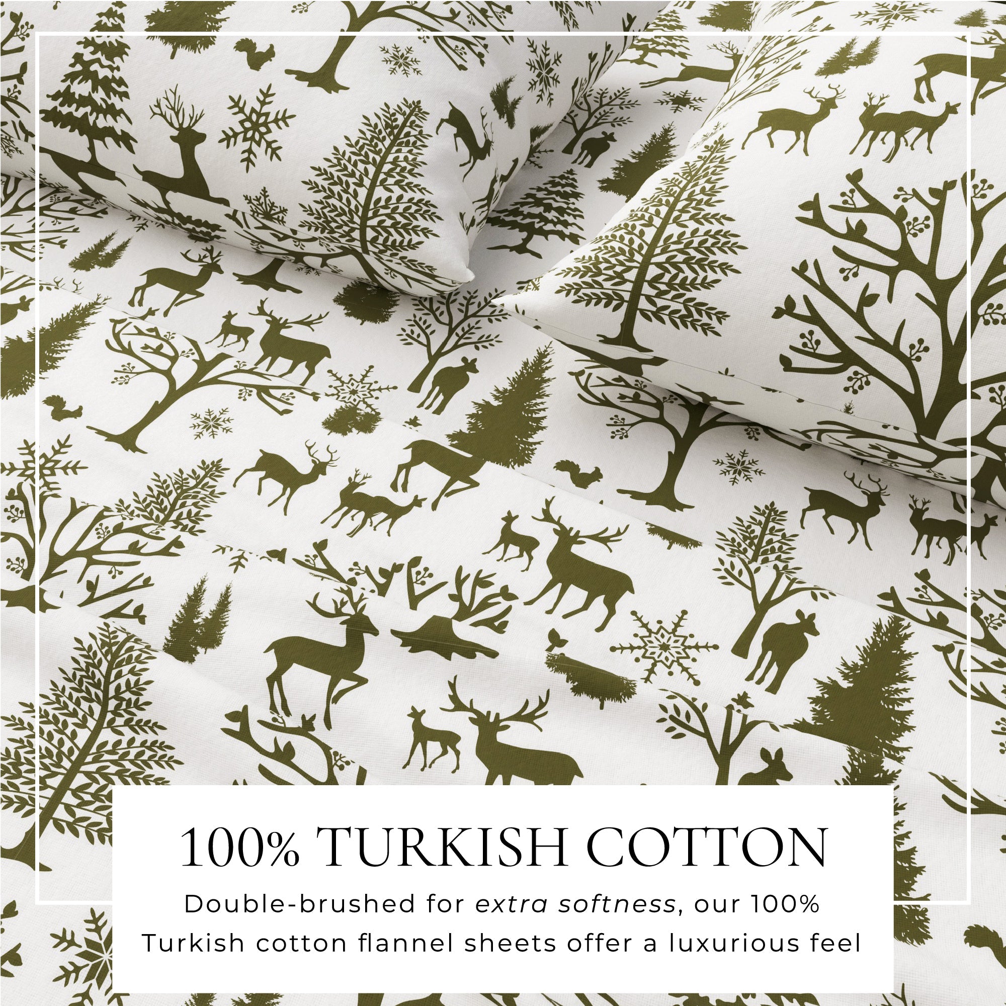 4-Piece Turkish Cotton Flannel Sheet - Lakeview Collection