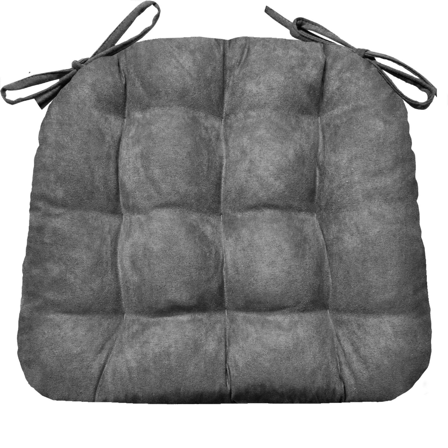 Microsuede Graphite Grey Dining Chair Cushions | Barnett Home Decor | Grey | Smoke