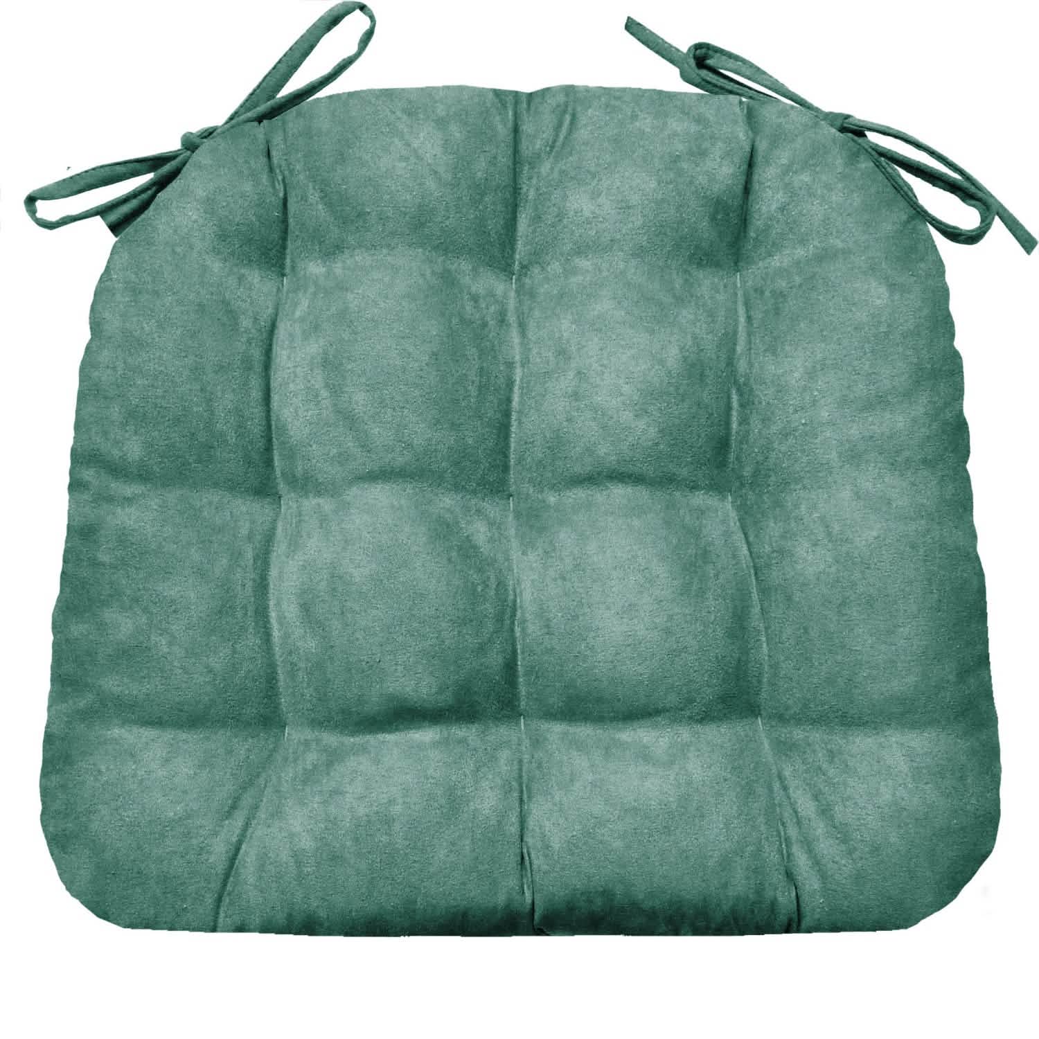 Microsuede Turquoise Dining Chair Cushion | Barnett Home Decor | Turquoise - Aqua - Azure - Teal Blue