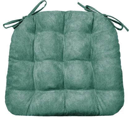 Microsuede Turquoise Dining Chair Cushion | Barnett Home Decor | Turquoise - Aqua - Azure - Teal Blue