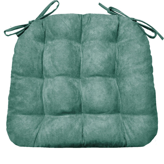 Microsuede Turquoise Dining Chair Cushion | Barnett Home Decor | Turquoise - Aqua - Azure - Teal Blue