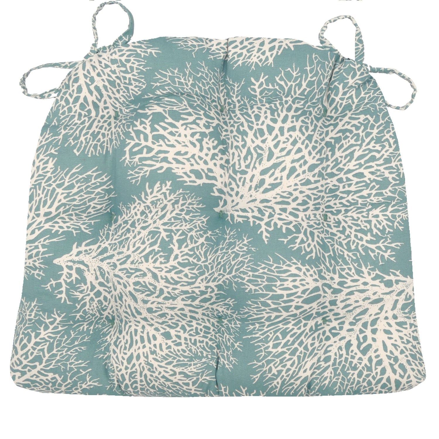 fan coral dining chair cushion for beach decor dining room or coastal kitchen
