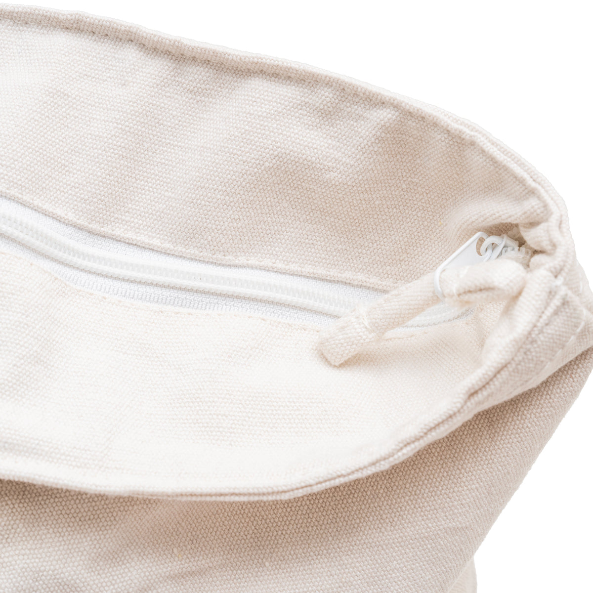 Extra Large Canvas Tote - 100% Organic Cotton, Zipper Close
