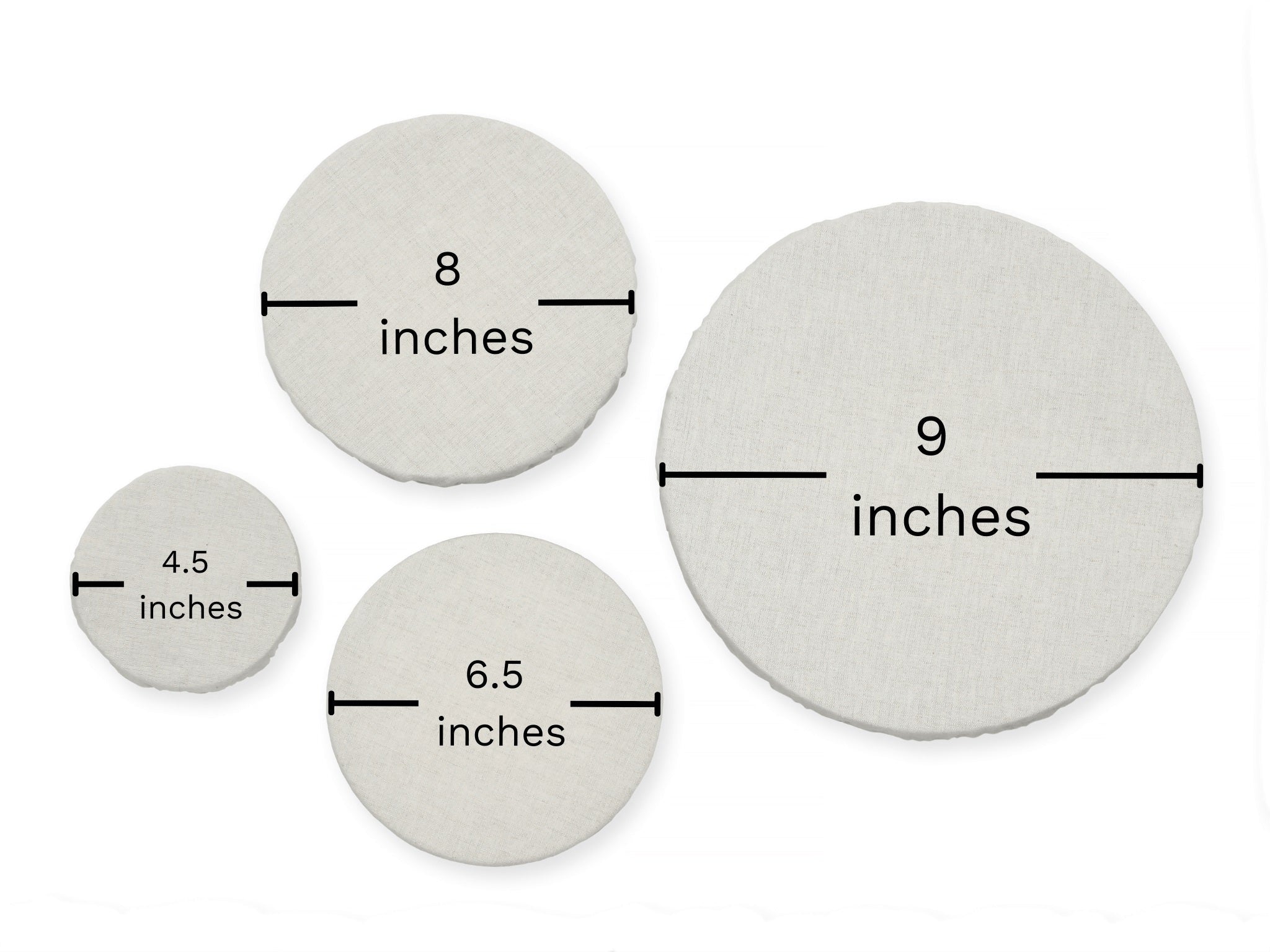 Reusable Fabric Bowl Covers - Flax Linen - Classic Check
