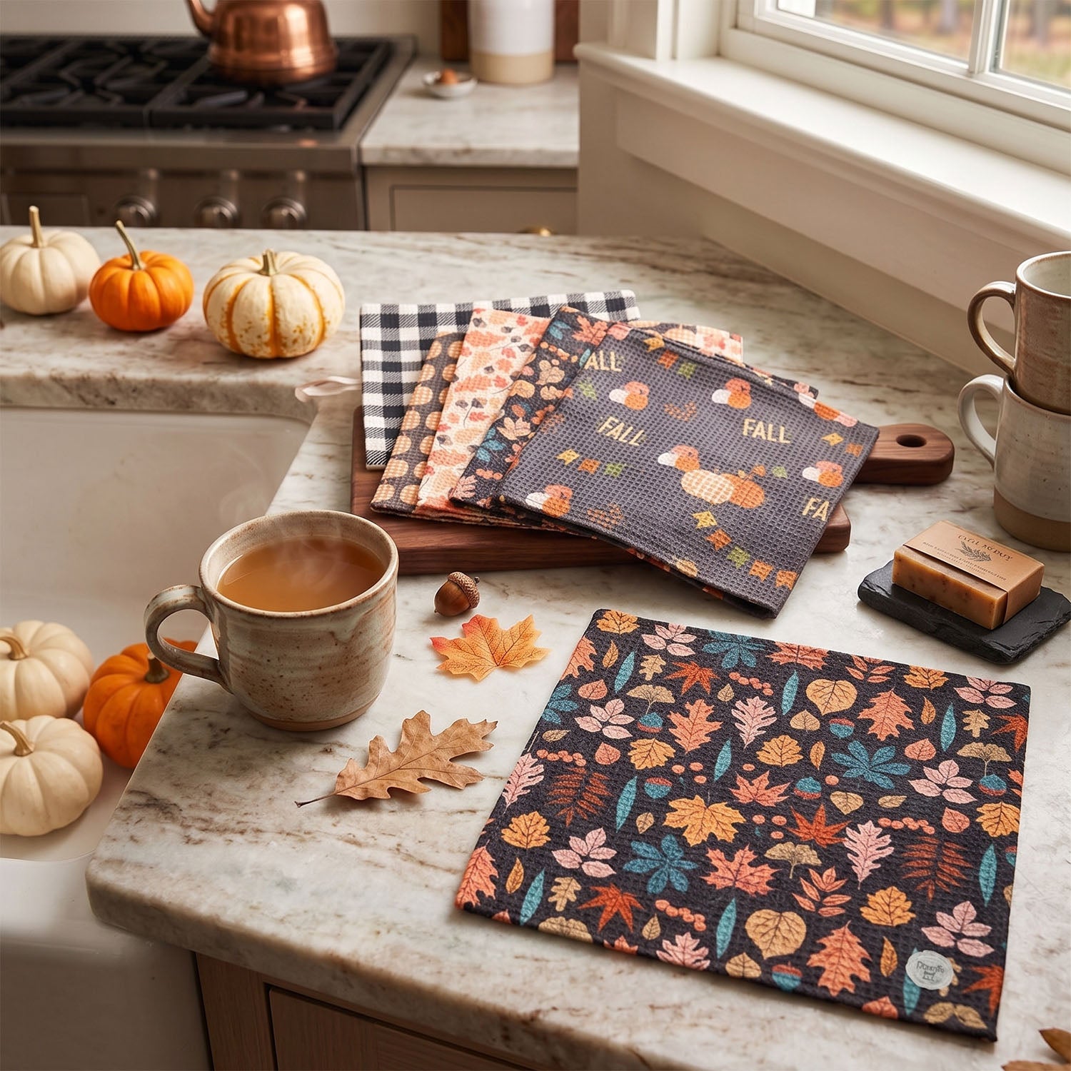 Falling Leaves Dishcloths - Set of 5