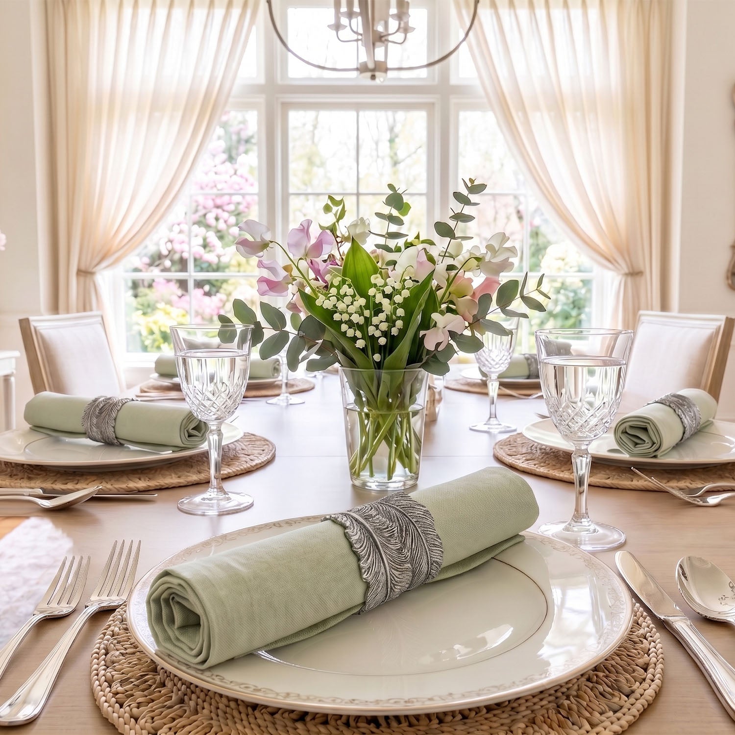 Pewter Feather Napkin Ring
