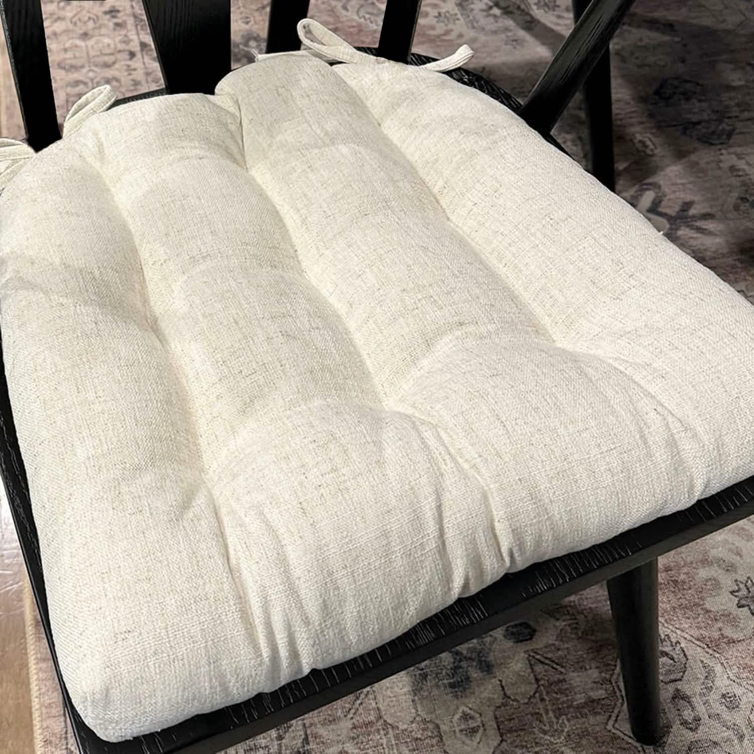 Granite Natural dining chair cushion detail showing texture and fabric quality