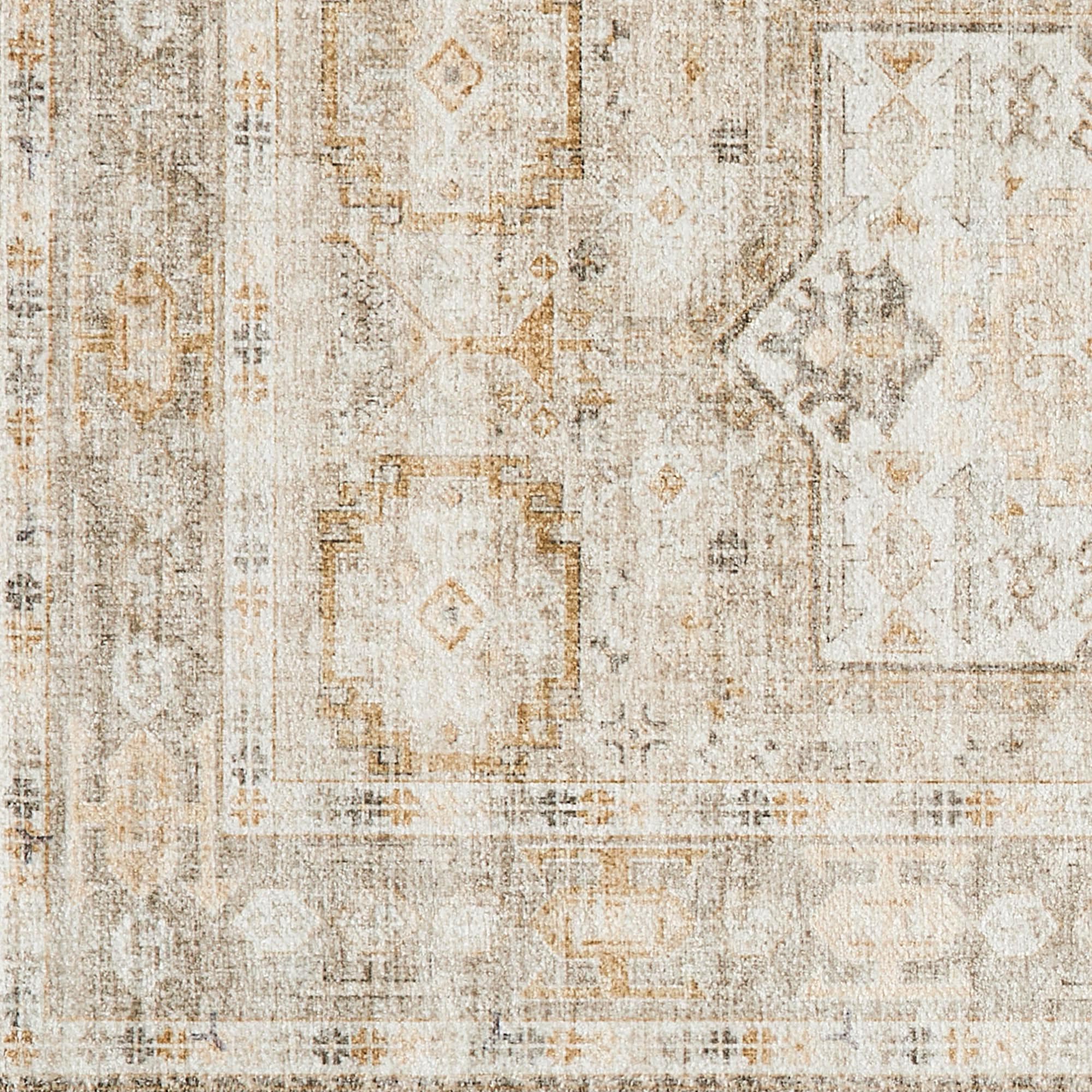 Medallion Machine Washable Accent Area Rug & Runner 2 Pack - Nava Collection