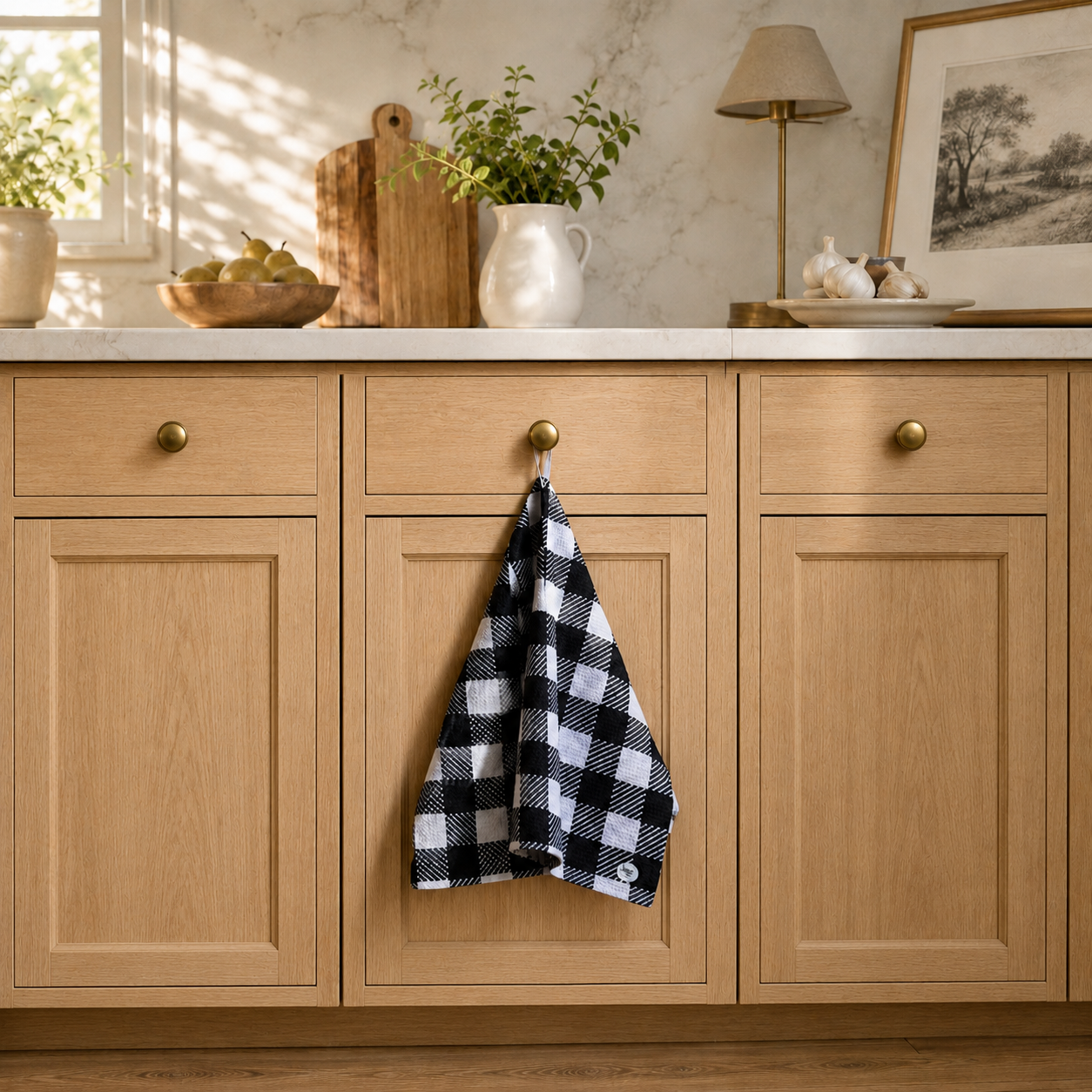 Grid and Gather Buffalo Plaid Kitchen Towel - Reversible