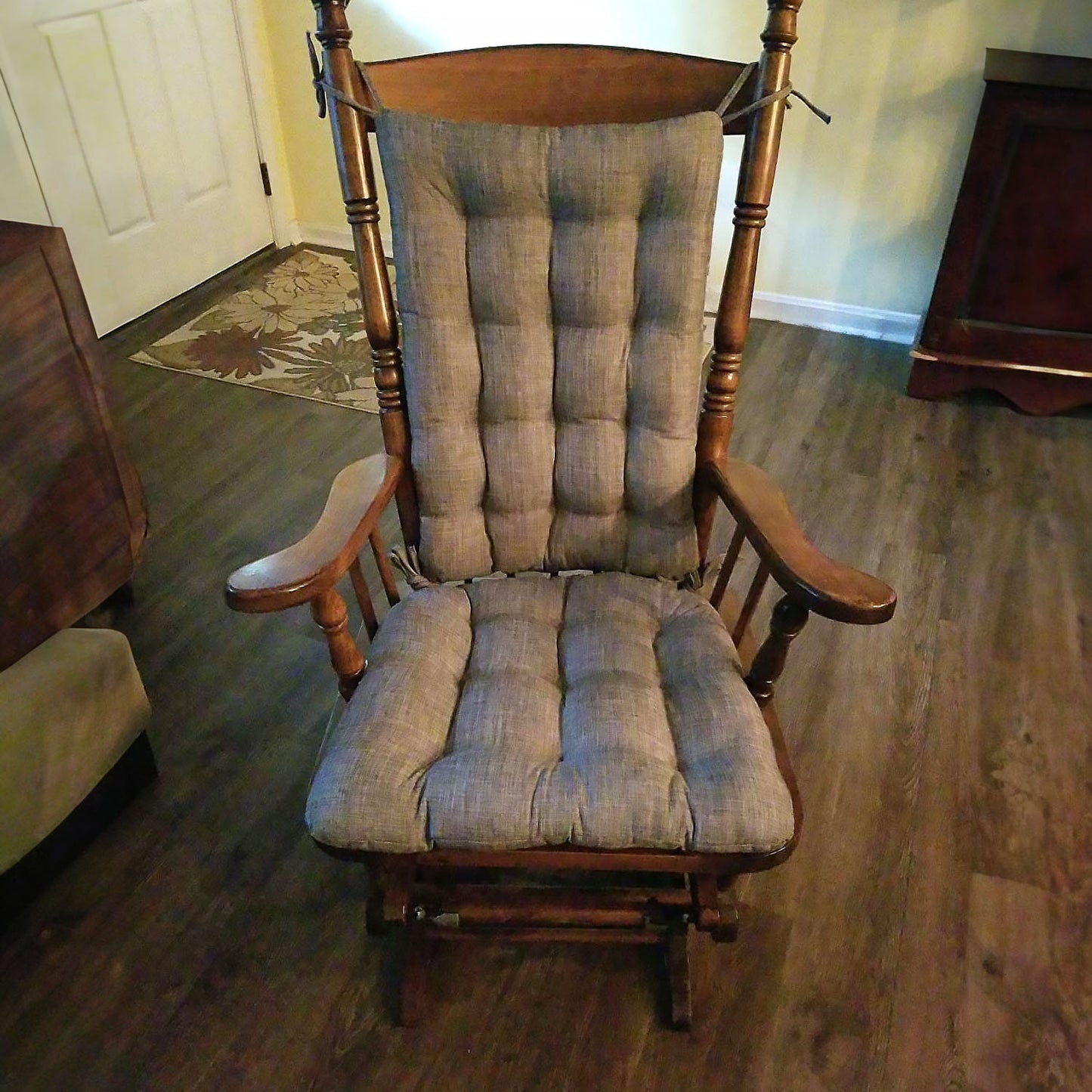 Hayden Pewter Grey Rocking Chair Cushions - Latex Foam Fill