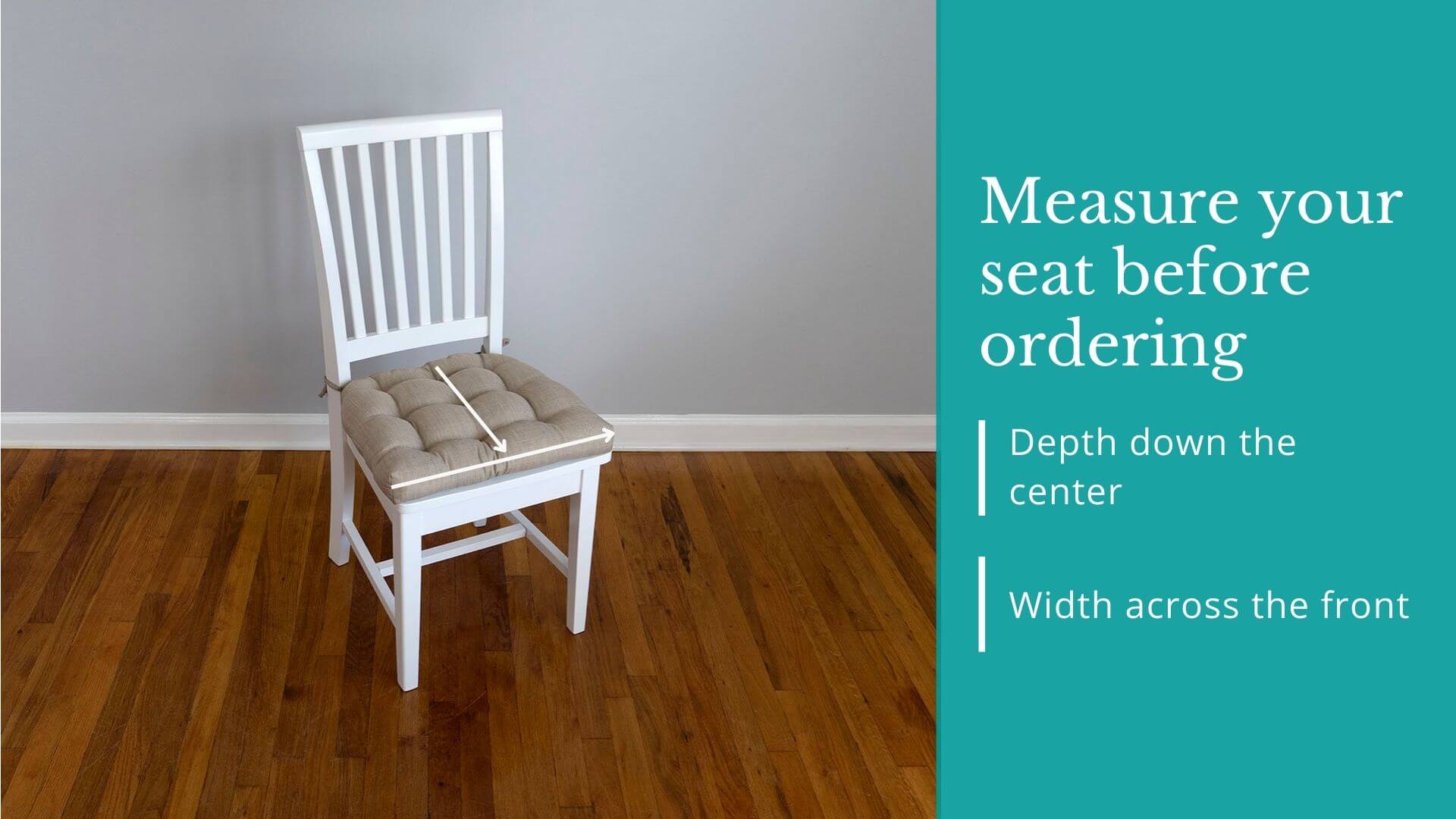 Load video: How to Measure Dining Chairs for Dining Chair Cushions from Barnett Home Decor