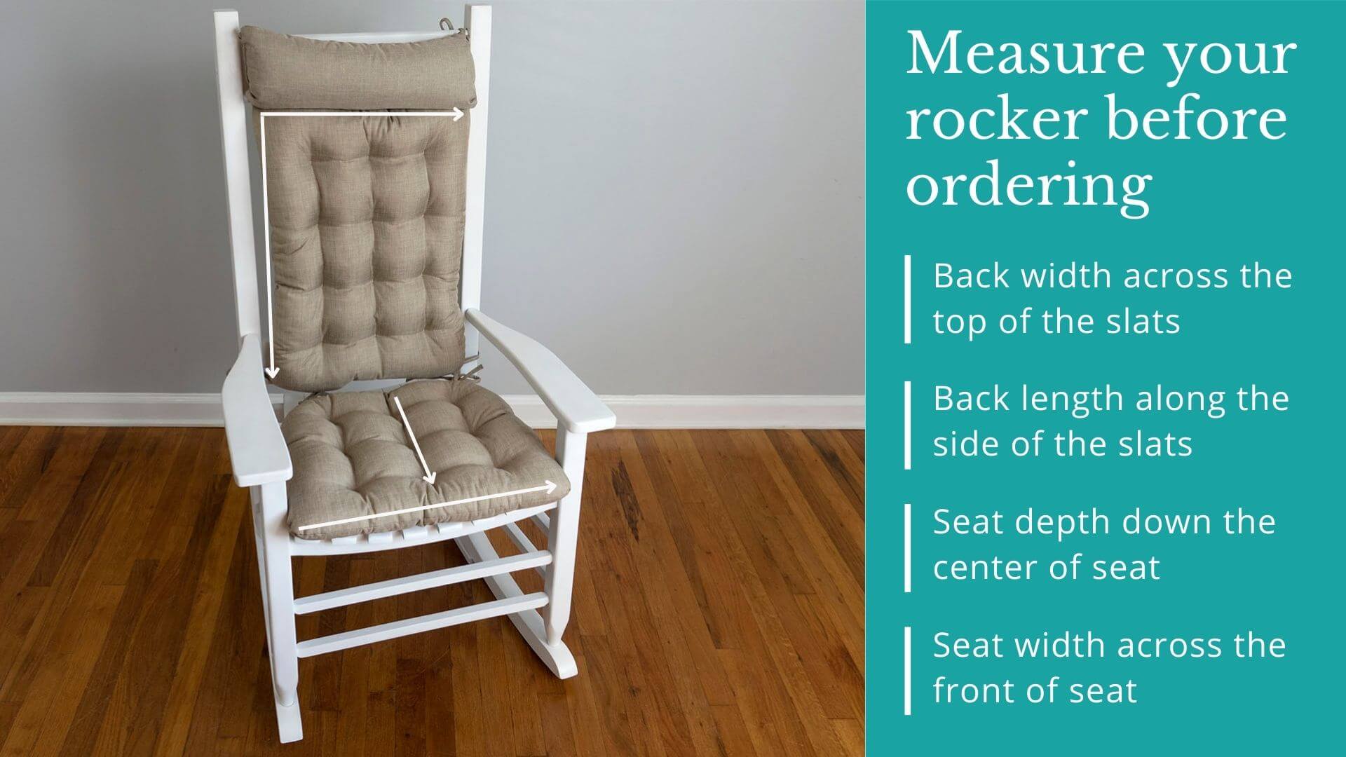 Load video: how to measure your rocking chair for cushions video