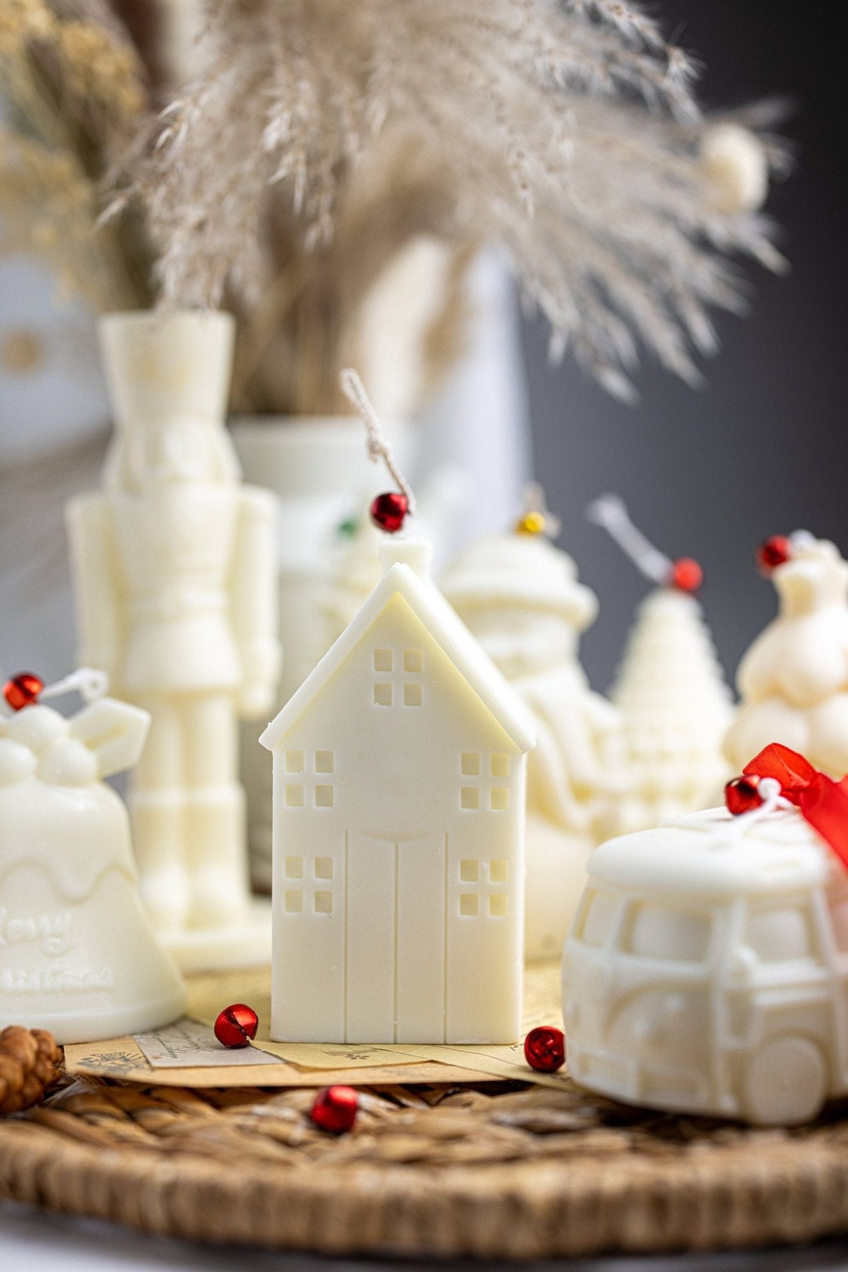 Christmas Candle Set - Christmas Tree, Snowman, Nutcracker - Soy, Scented or Unscented - Festive Holiday Candles