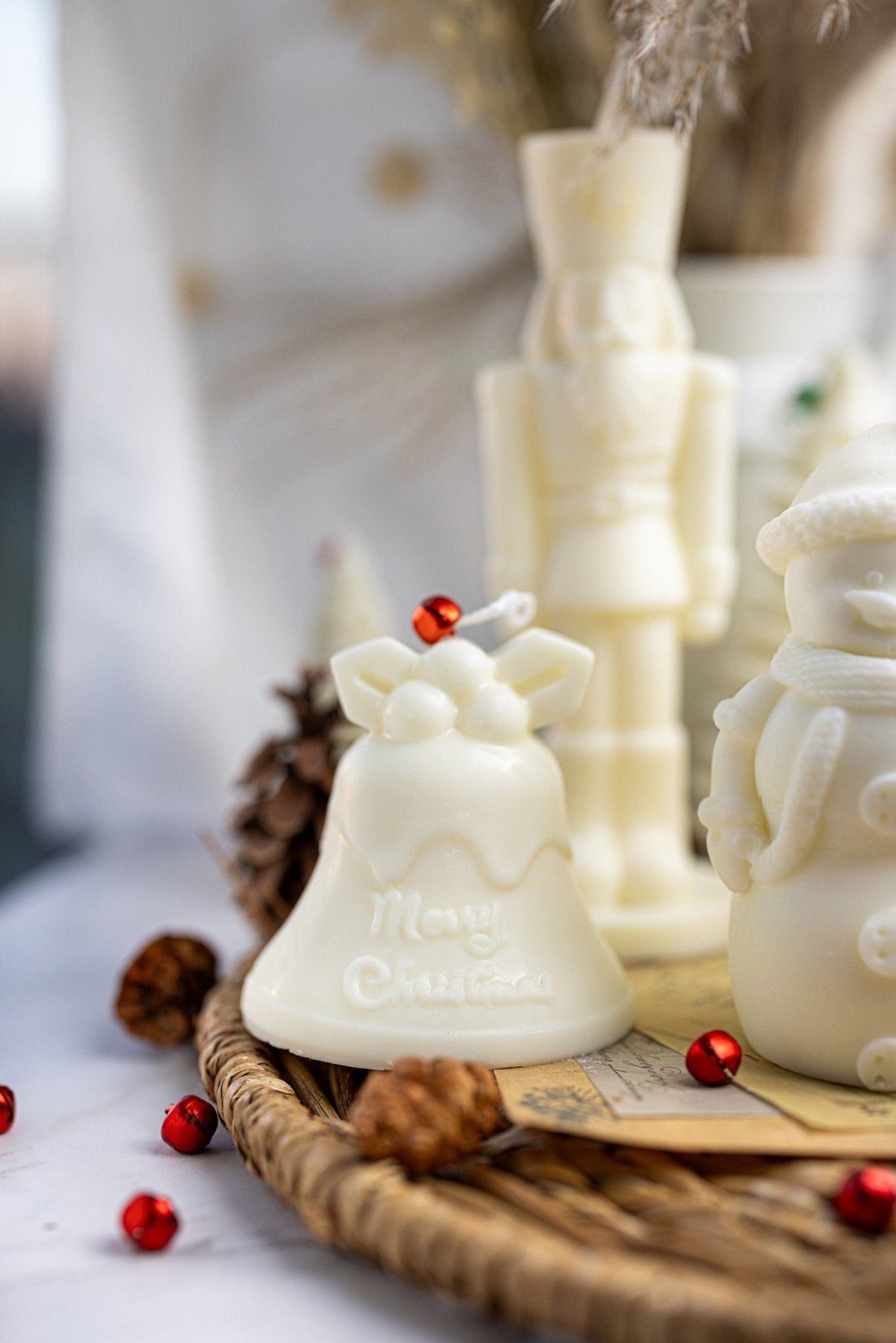 Christmas Candle Set - Christmas Tree, Snowman, Nutcracker - Soy, Scented or Unscented - Festive Holiday Candles