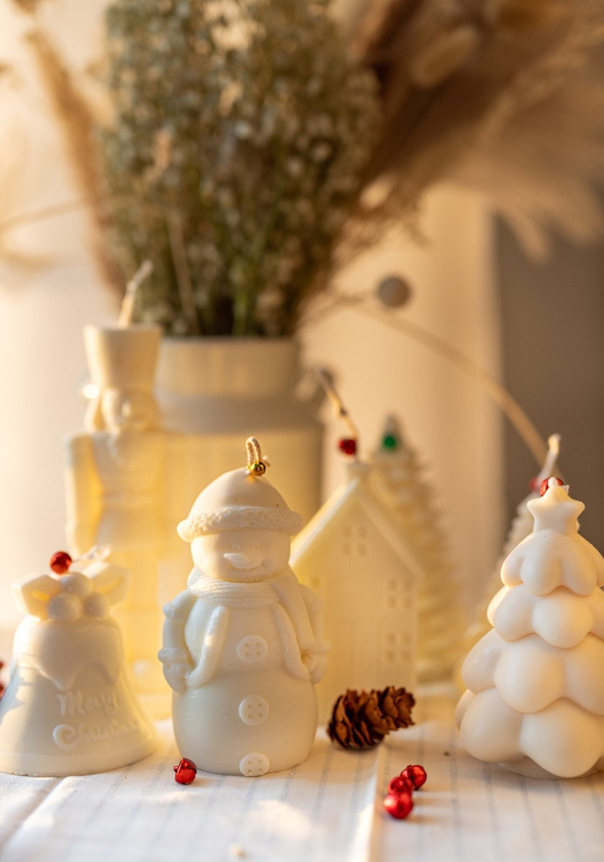 Christmas Candle Set - Christmas Tree, Snowman, Nutcracker - Soy, Scented or Unscented - Festive Holiday Candles