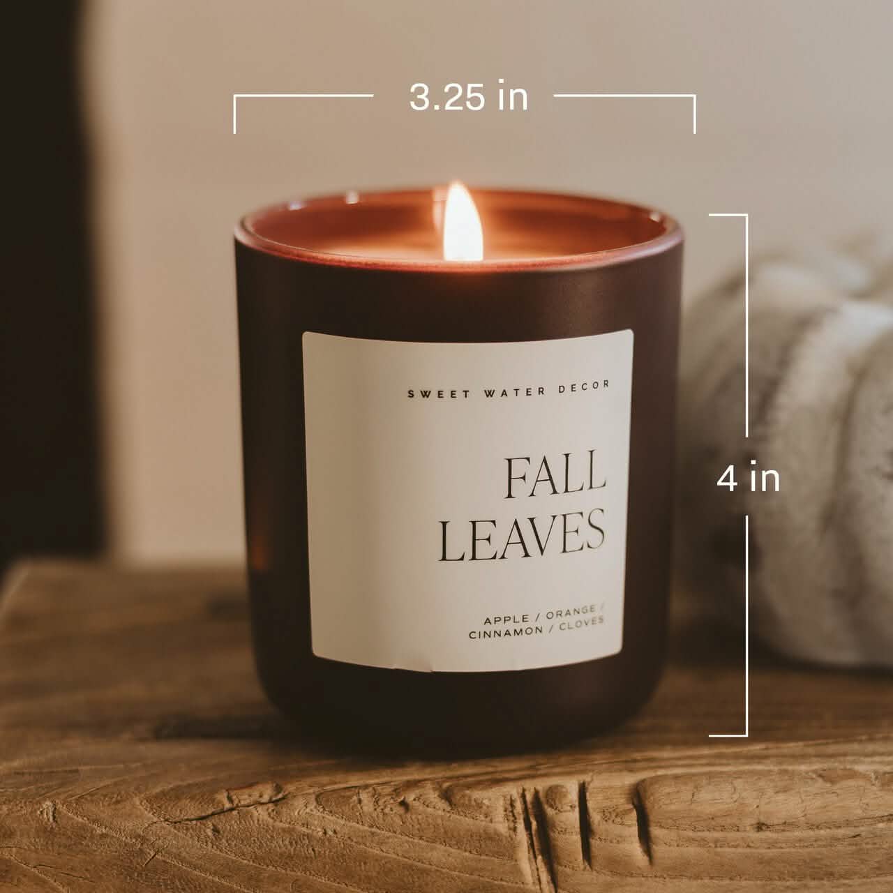 Warm and Cozy Soy Candle - Brown Matte Jar - 15 oz
