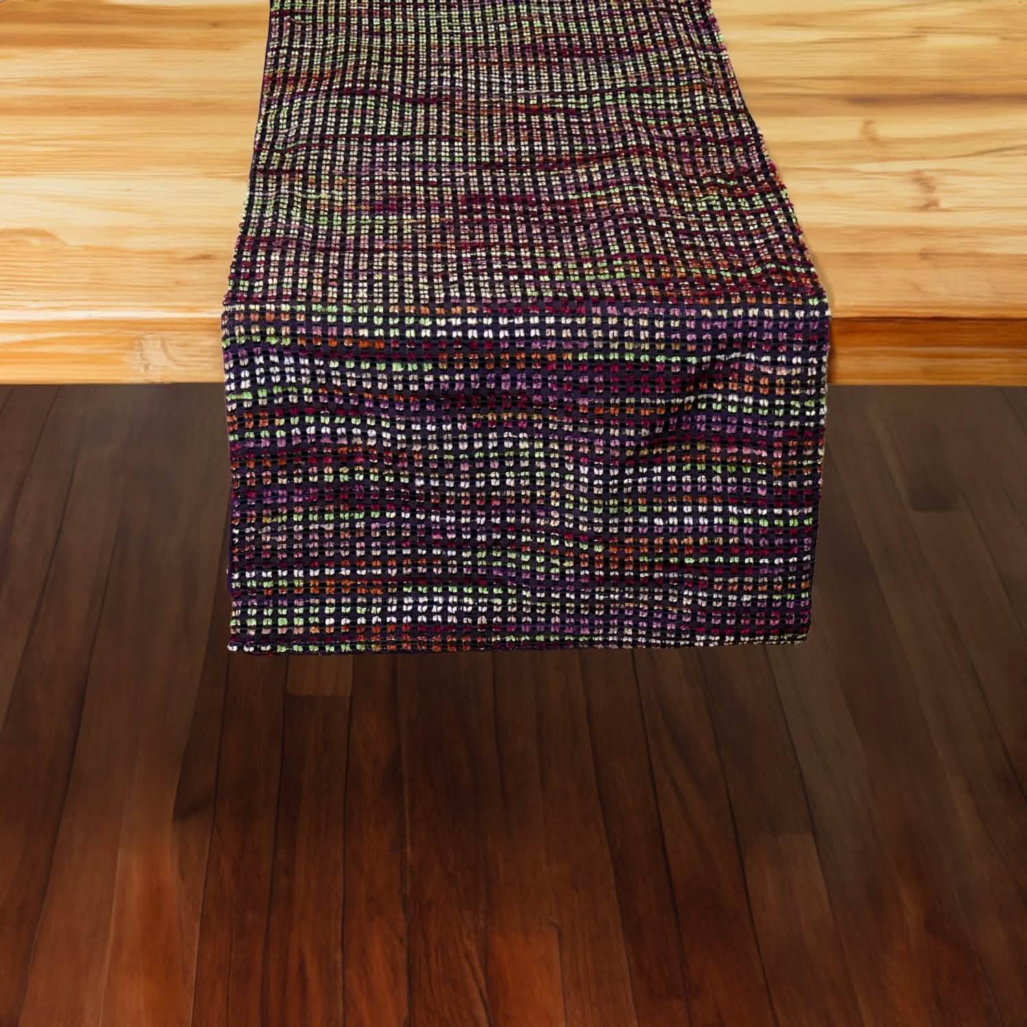 Louisa 72" Table Runners - Rectangle - Reverses to Microsuede Eggplant