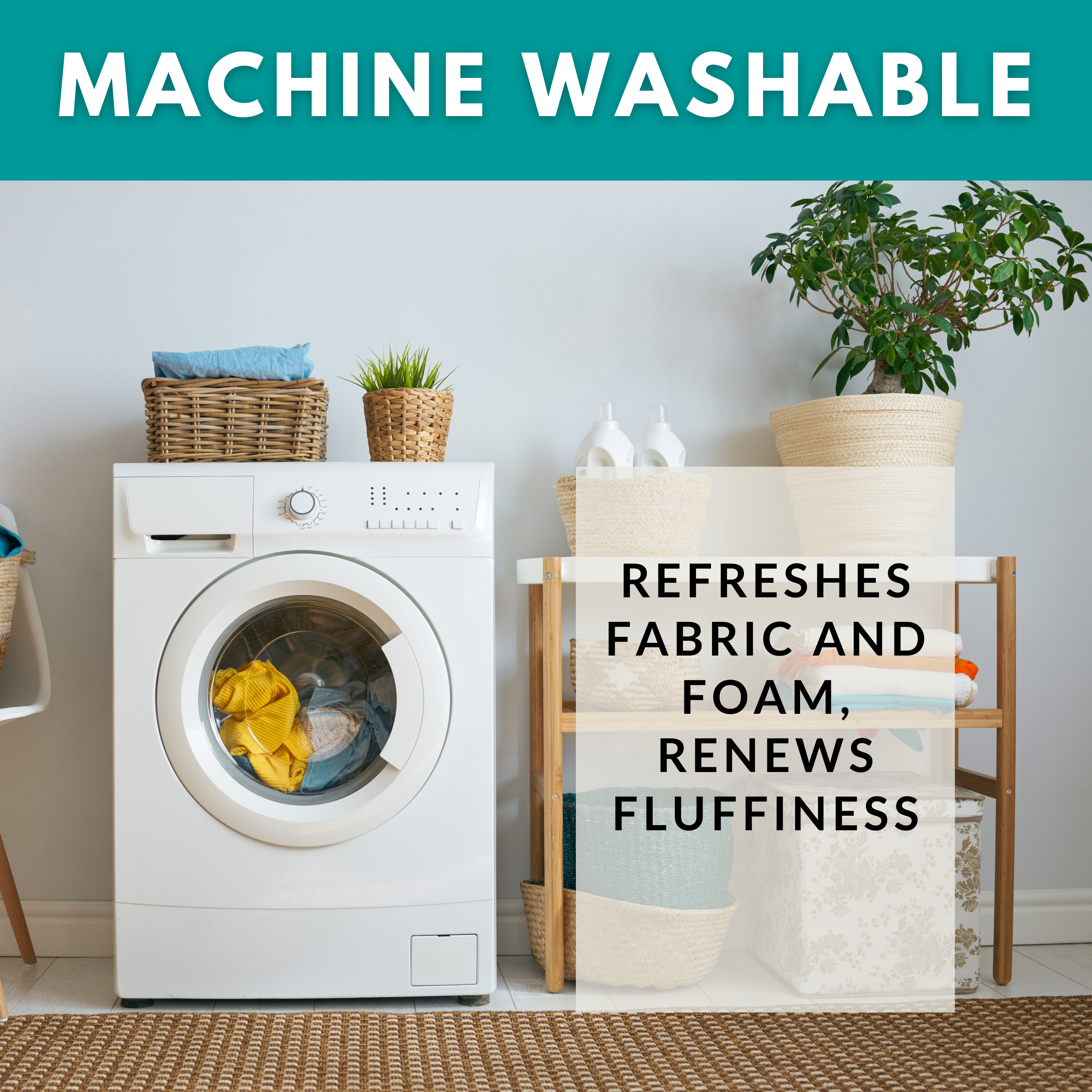 Dining Chair Cushion with Ties - 100% Cotton, U Shaped Seat Cushion, Machine Washable Chair Pads, Made in USA - Americana Kitchen Chair Cushions