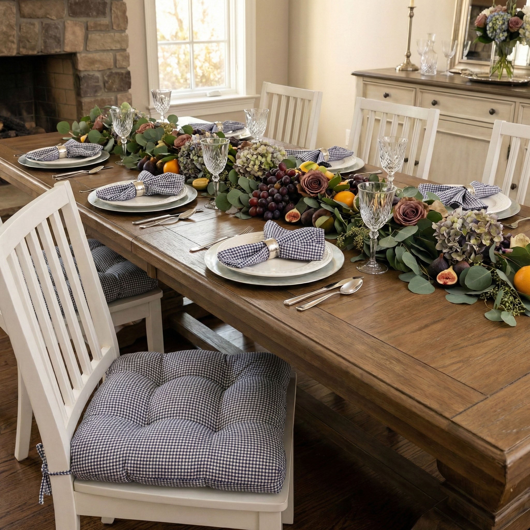 Madrid Dark Blue Cloth Napkins Set of 4 or Set of 8