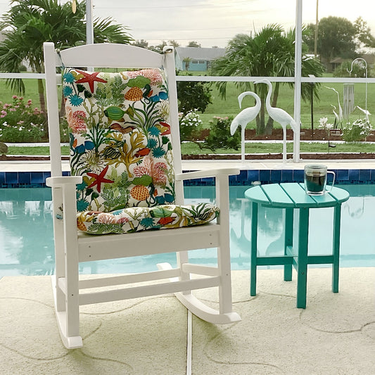 Manalay Bay Multi Outdoor Porch Rocking Chair Cushions