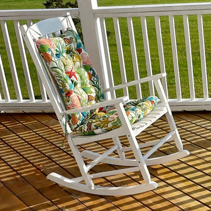 rocking chair cushions with tropical fish and coral beach theme