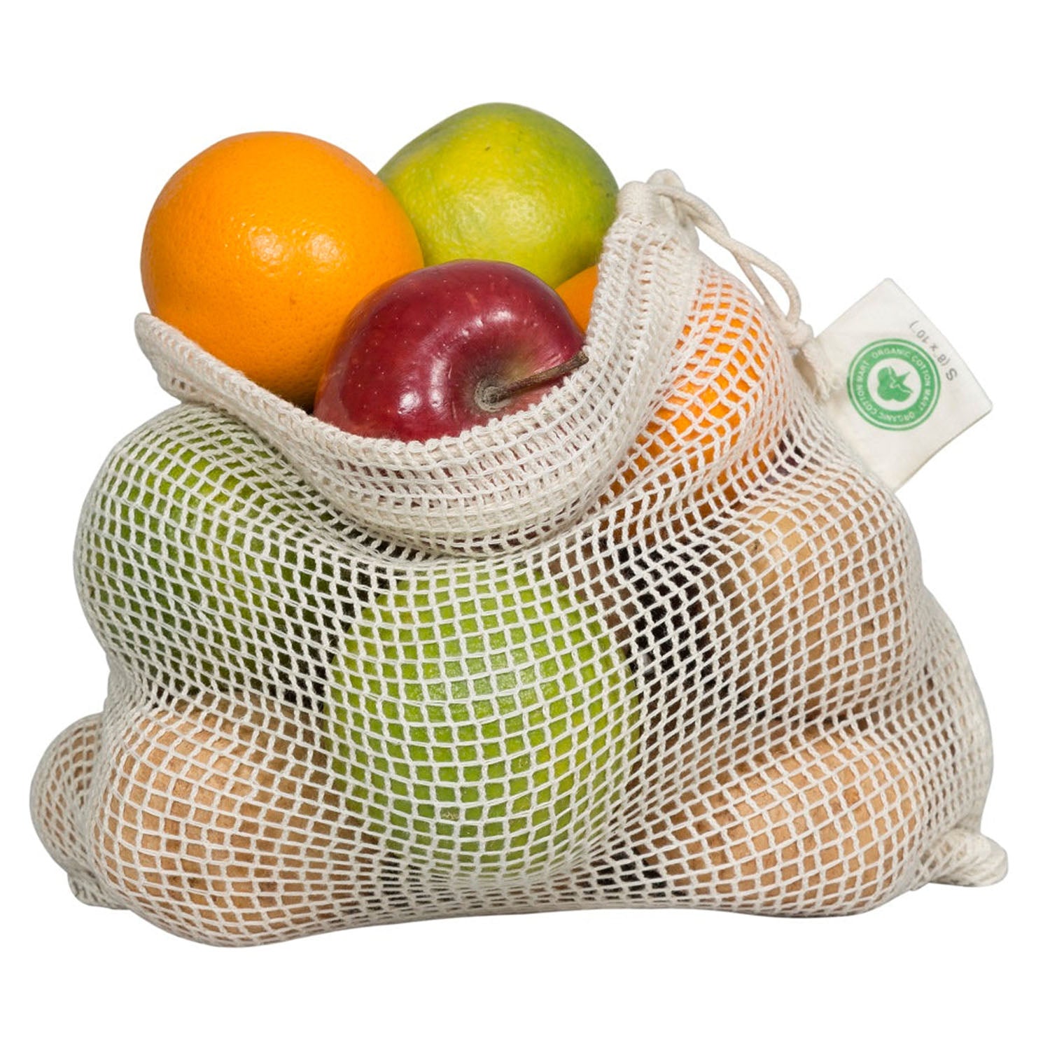 Mesh Produce Bags - Organic Cotton - 6 Bag Set