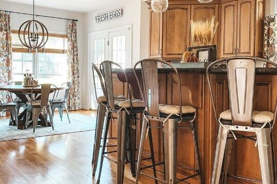 tolix stool cushions on metal bar stools - square barstool pads with matching industrial chair cushions