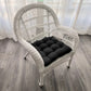 Micro-Suede Black Dining Chair Pads - Latex Foam Fill, Reversible