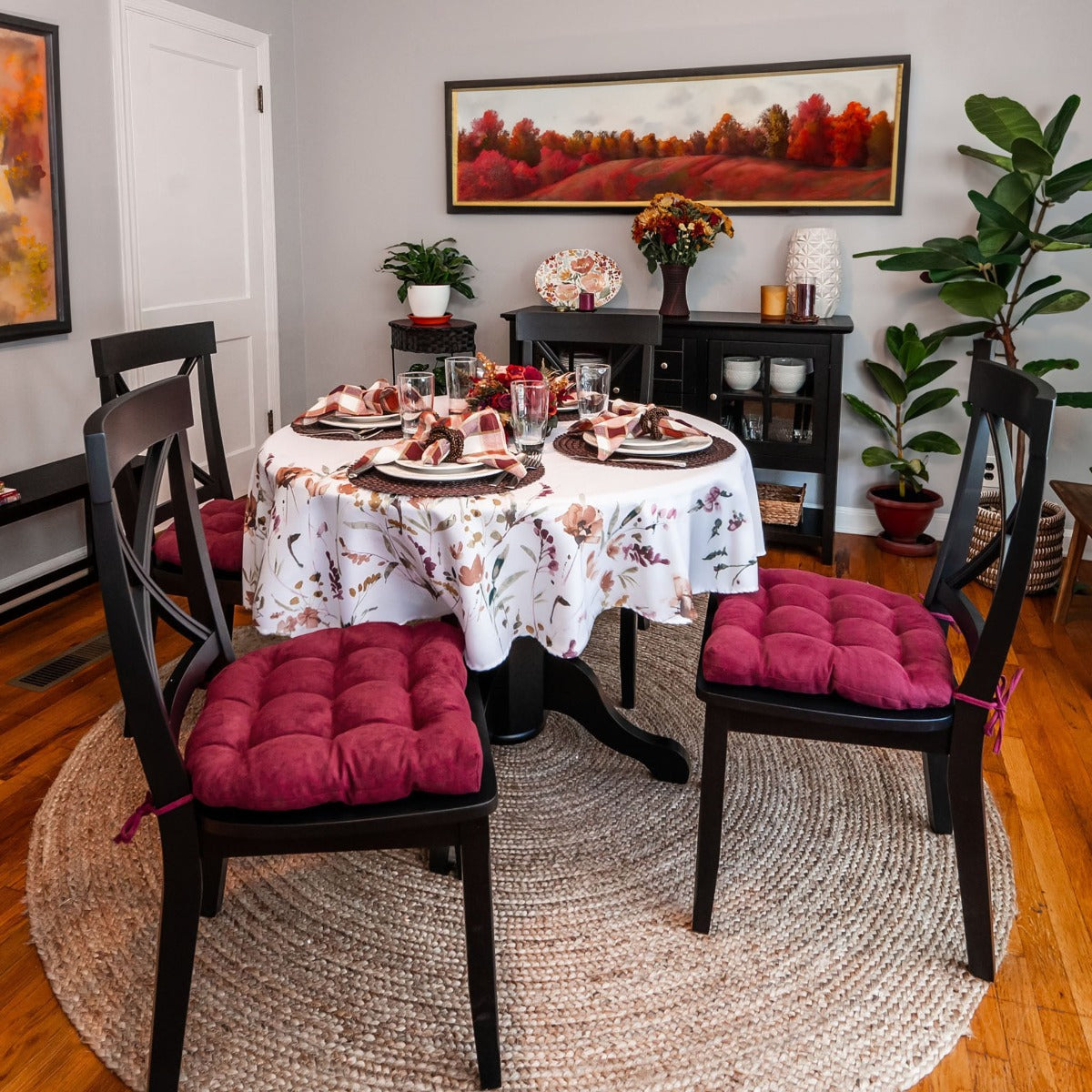 Red kitchen chair cushions new arrivals