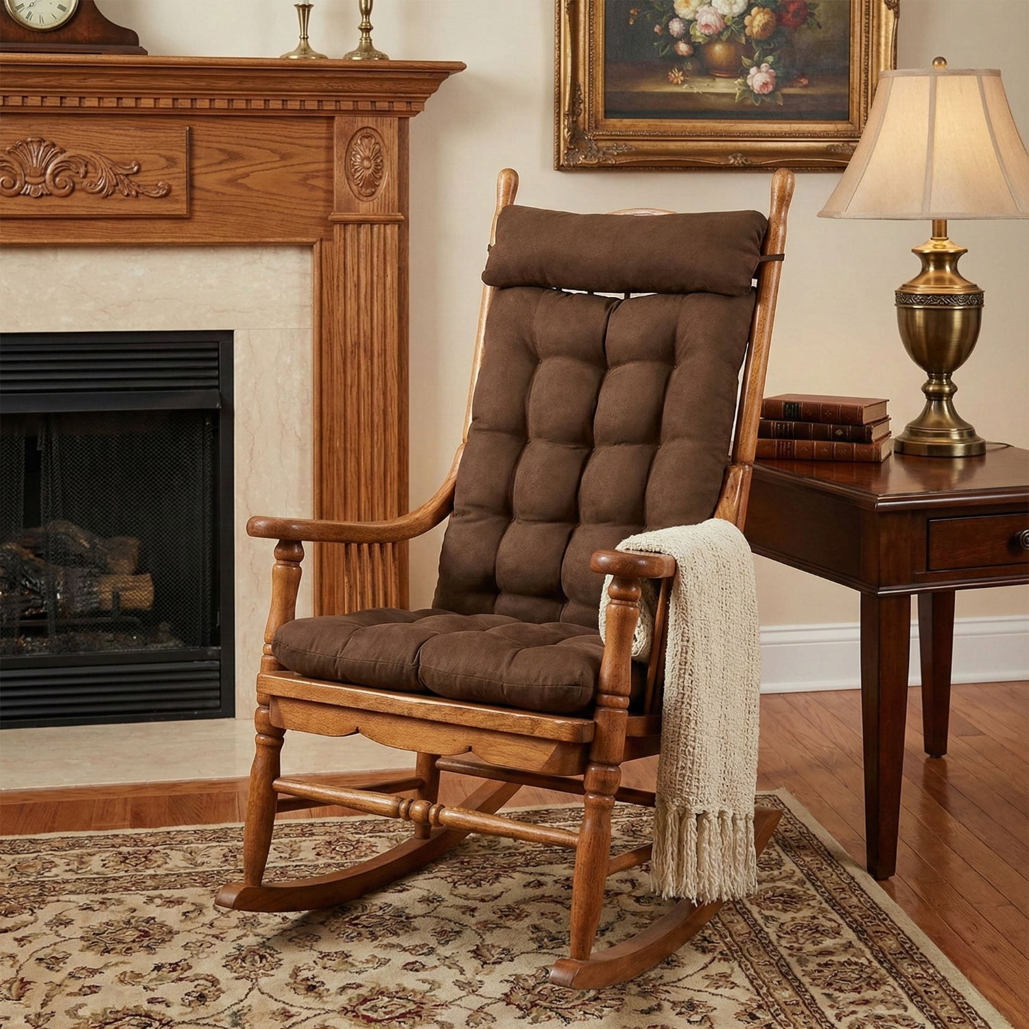 Microsuede Coffee Rocker Back Extender Pillow - Headrest Pillow