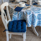 blue dining room chair cushions on napoleon dining chairs at breakfast table