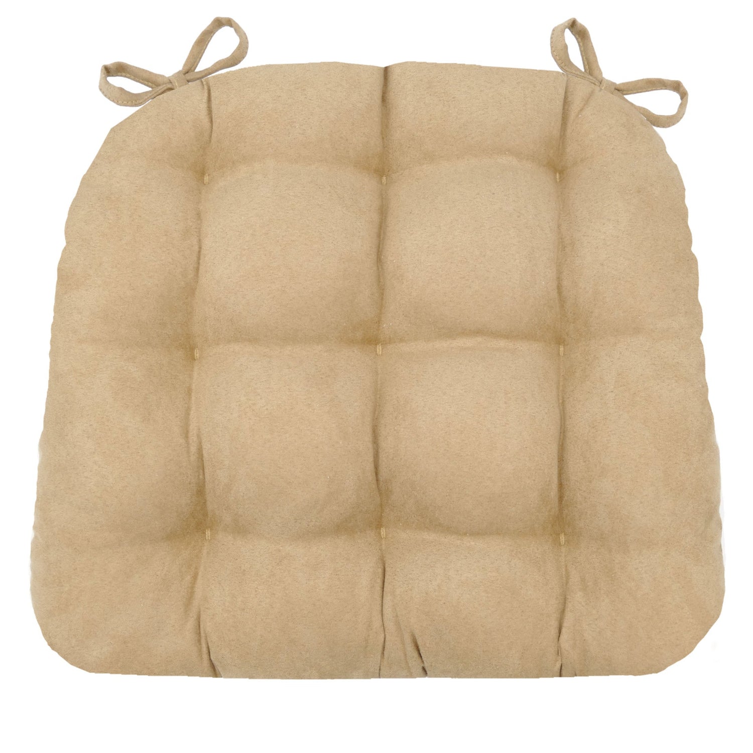 Micro-Suede Camel Dining Chair Cushions - Barnett Home Decor - Tan - Khaki - Sand