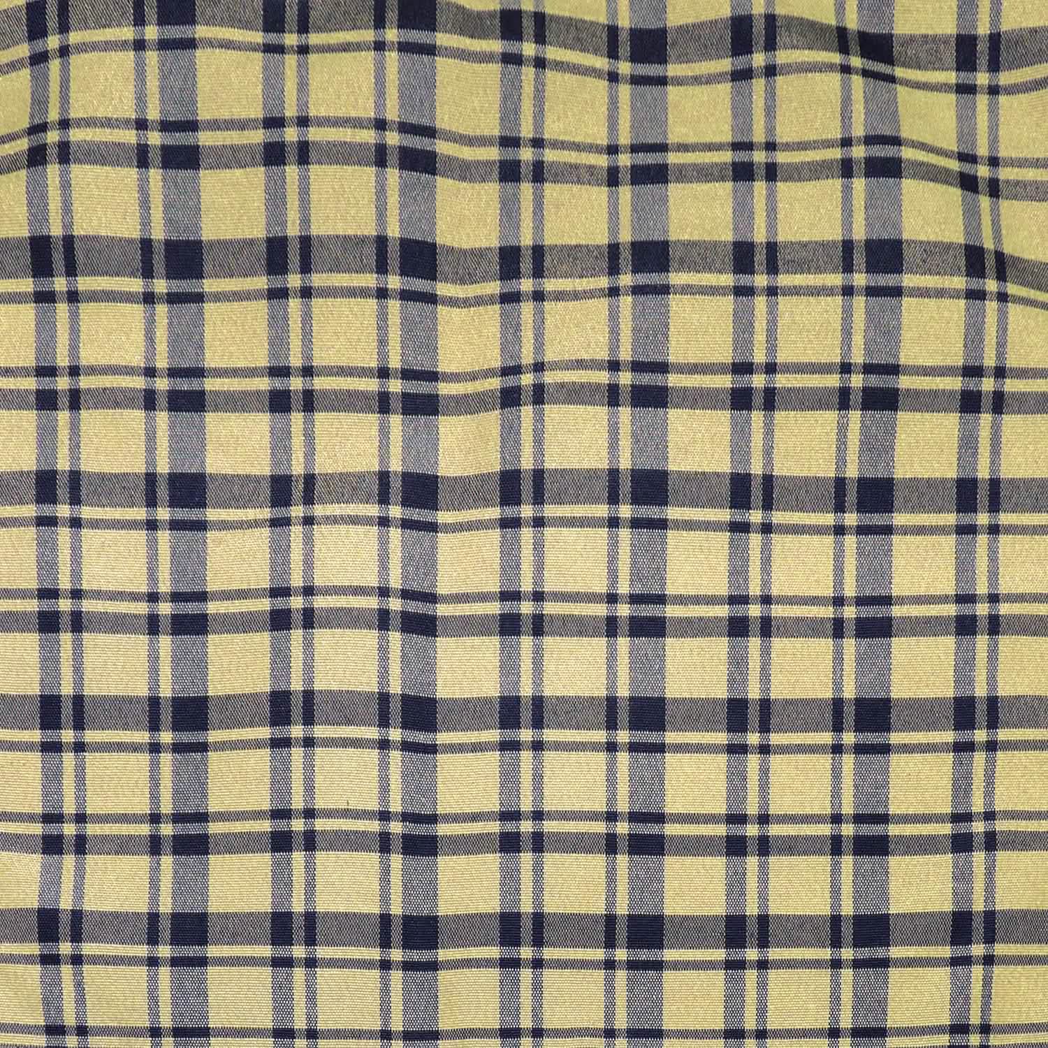 Montgomery Blue Plaid Rocking Chair Cushions - Never Flatten Rocker Chair Cushion