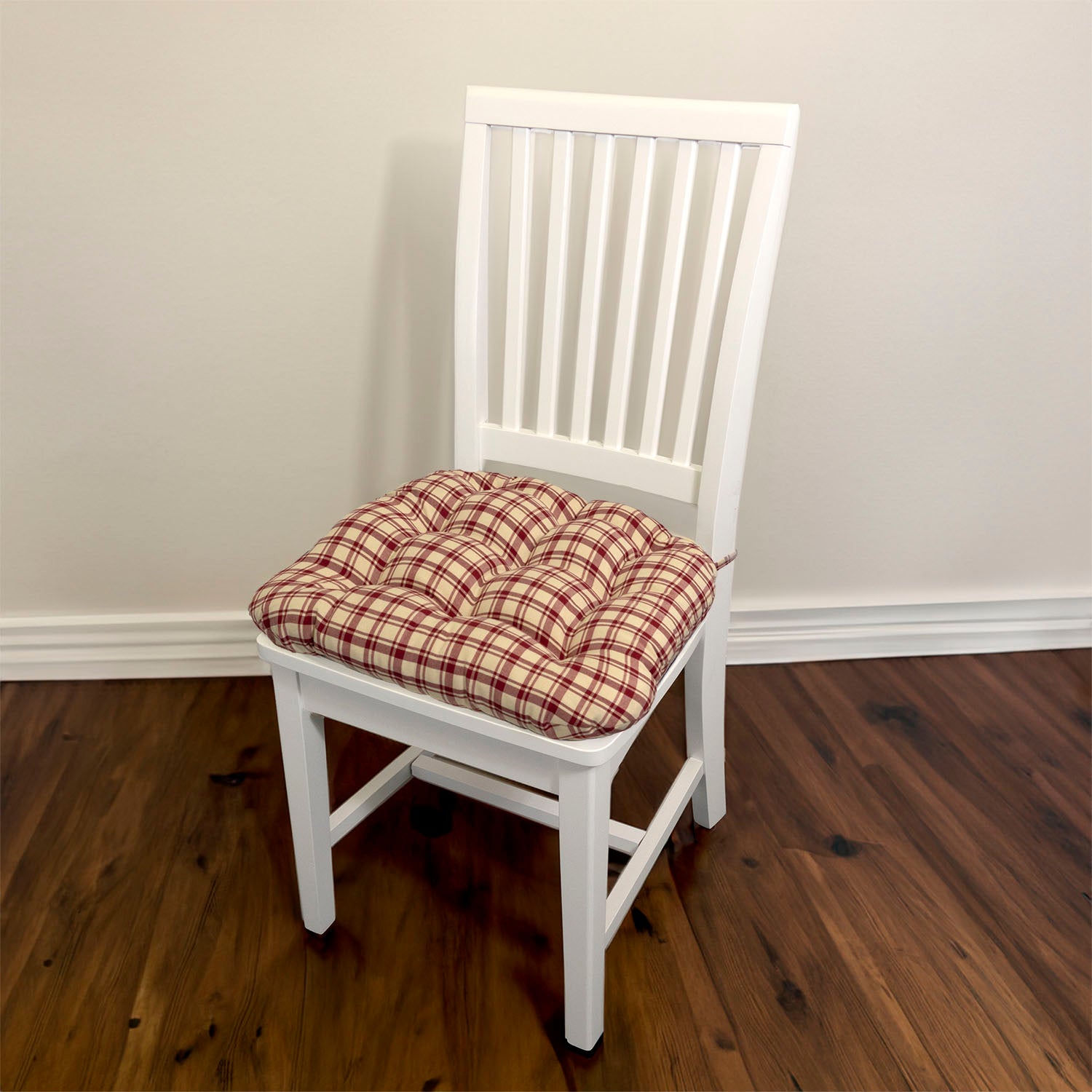 Wooden chair cheap cushions with ties