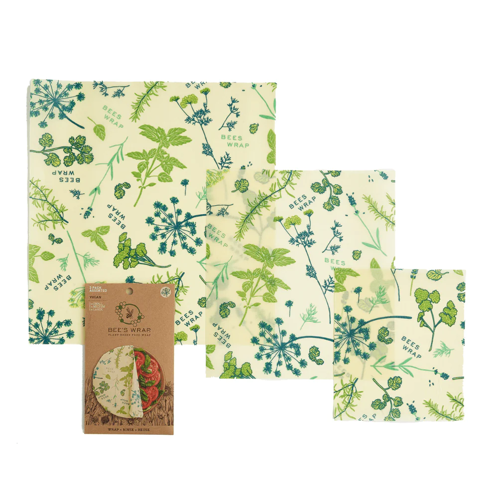 Bee's Wrap Food Storage - Waxed Cotton Cloth, 3-Pack