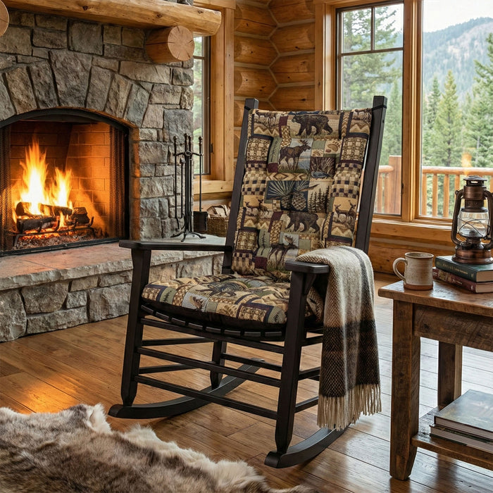 Woodlands Peters Cabin Rocking Chair Cushions - Latex Foam