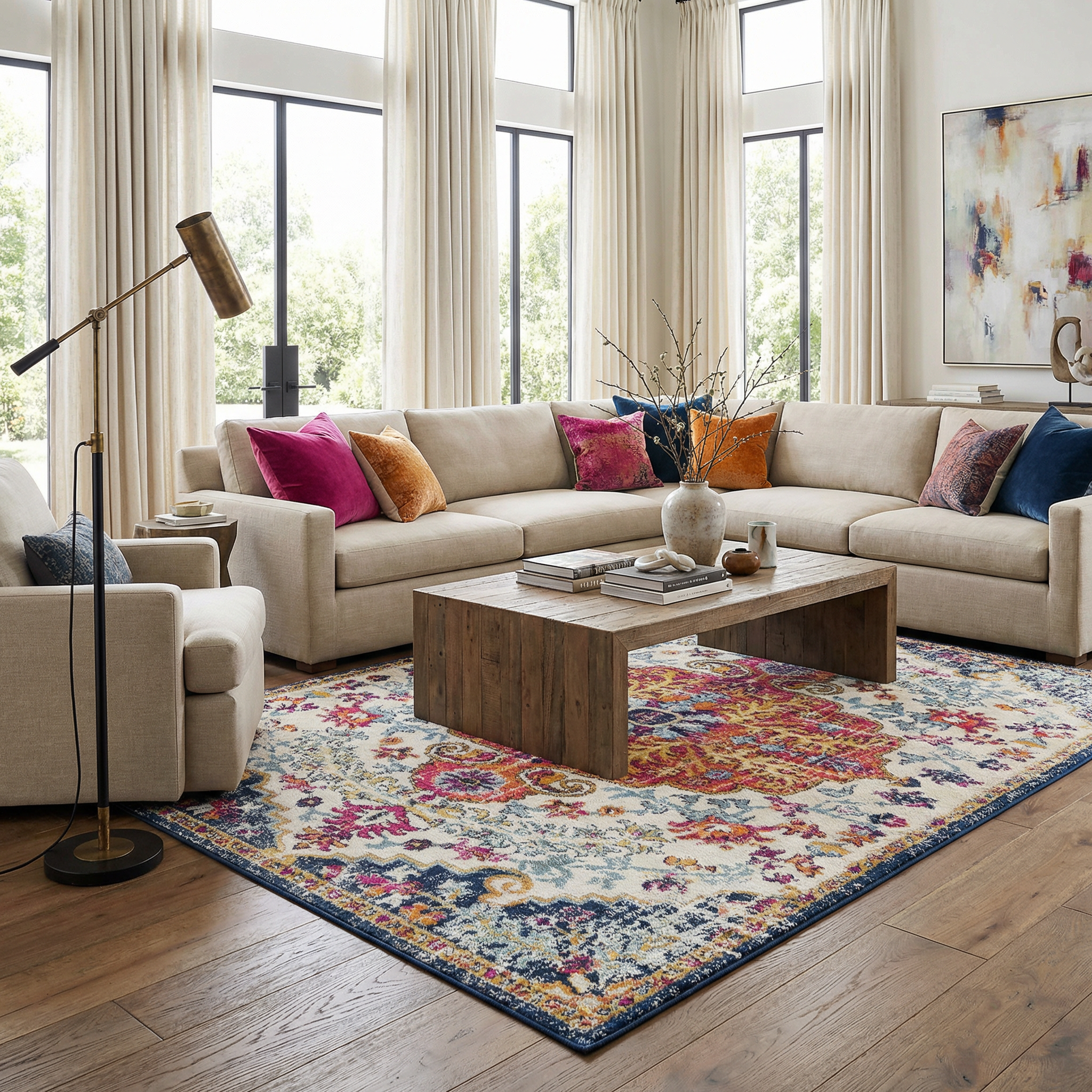 Bodrum Turkish Rugs - Medium Pile Area Rugs - Rectangle, Round, Oval