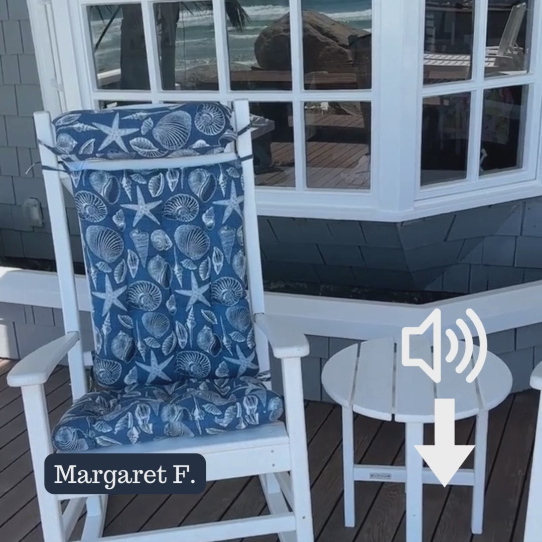 White patio discount chairs with cushions