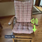 Montgomery Natural Rocking Chair Cushions - Never Flatten Rocker Chair Cushion Tan Plaid
