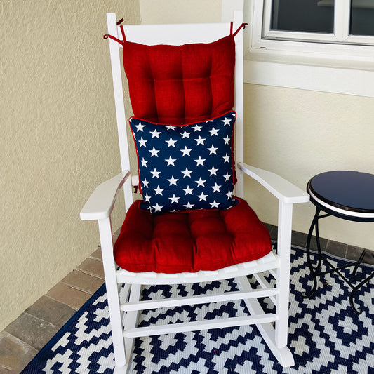 Rave Cherry Outdoor Porch Rocker Cushions | Barnett Home Decor