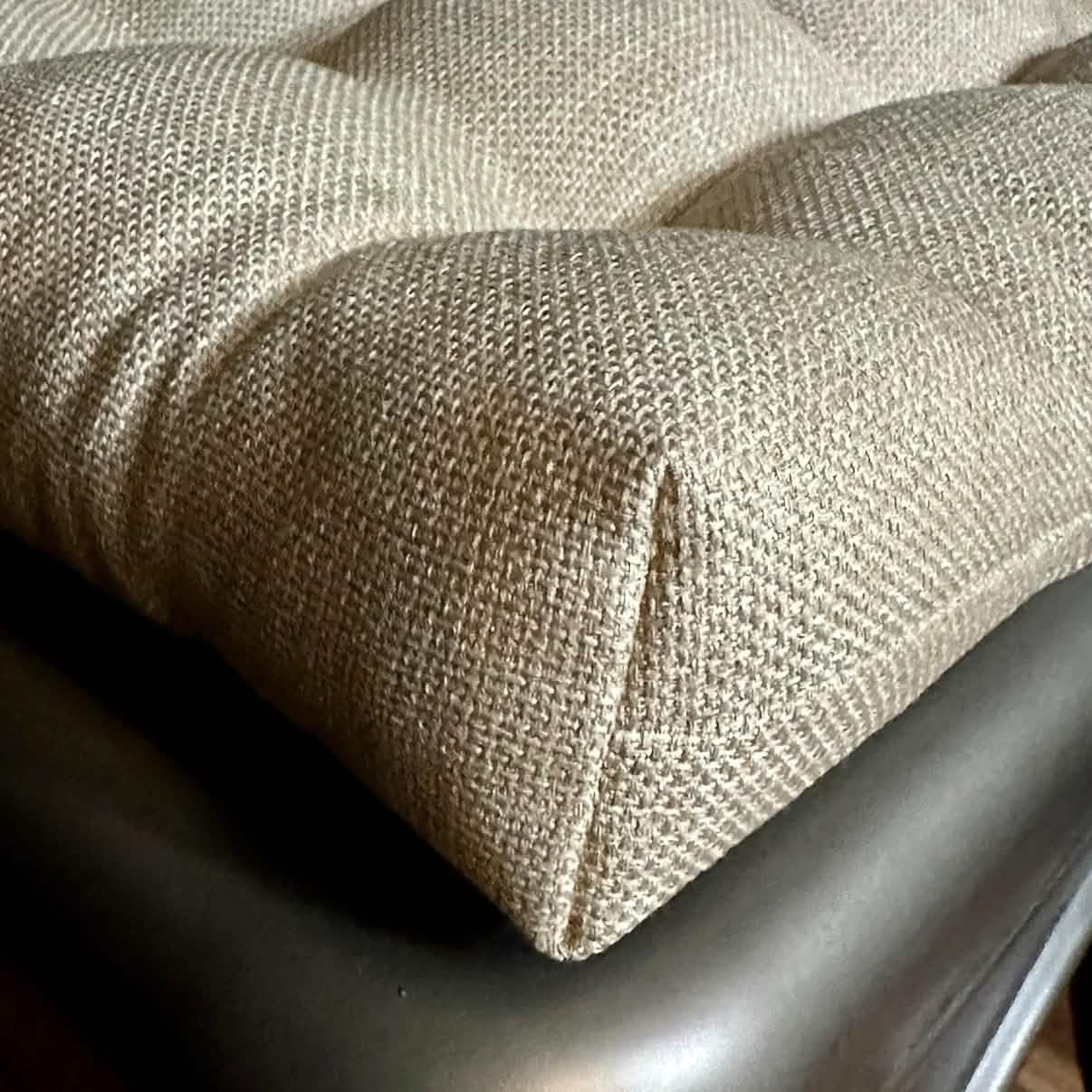 detail view of 14" metal chair cushion