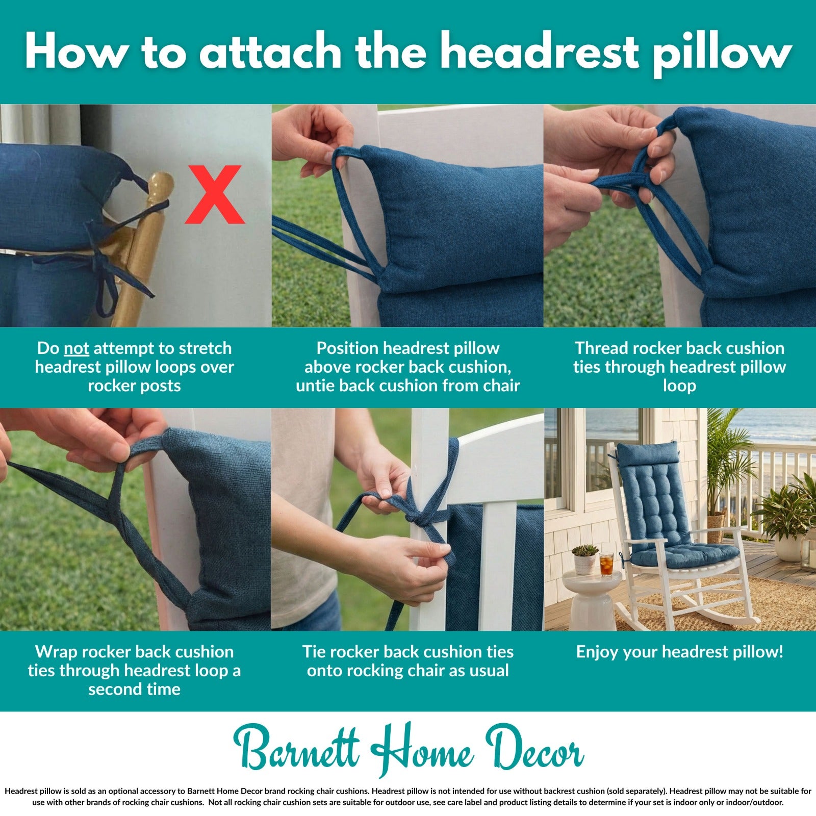 Brisbane Natural Rocker Back Extender Pillow - Headrest Pillow