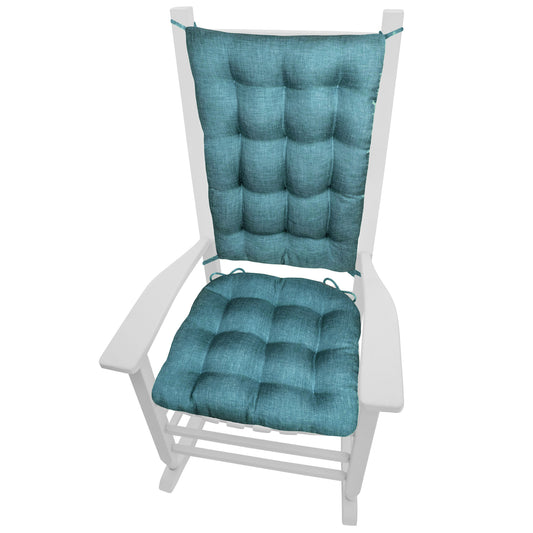 Hayden Turquoise Rocking Chair Cushions - Barnett Home Decor - Teal - Aqua - Blue Green