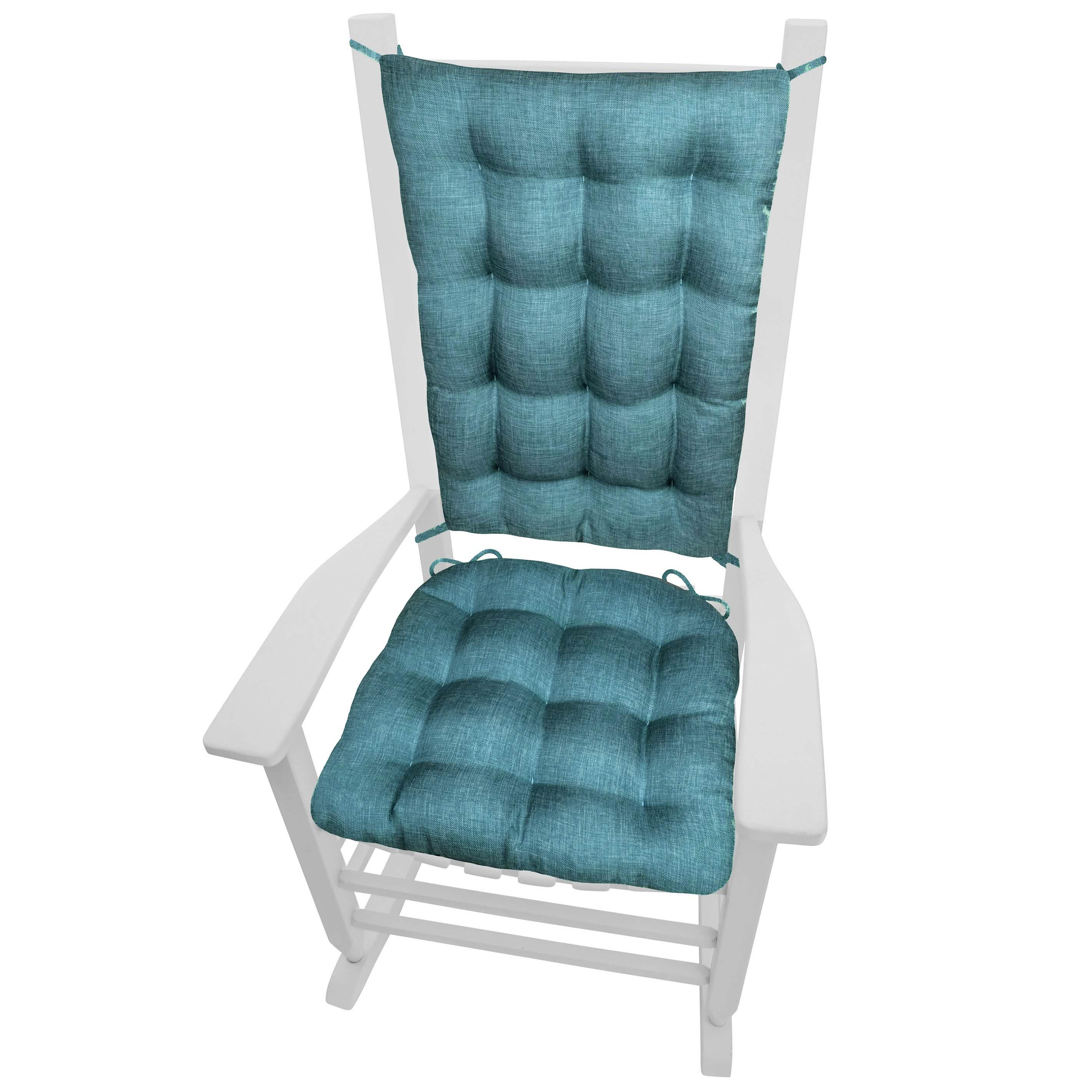 Hayden Turquoise Rocking Chair Cushions - Barnett Home Decor - Teal - Aqua - Blue Green