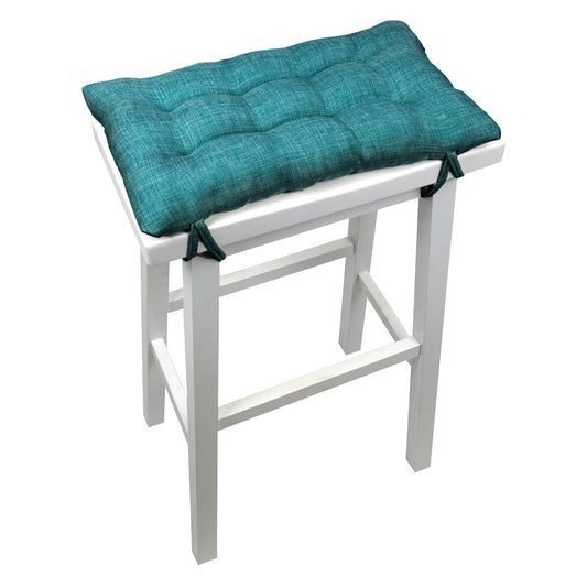 Hayden Turquoise Saddle Stool Cushions - Barnett Home Decor - Gaucho Stool - Satori Cushions - Aqua - Sea Green